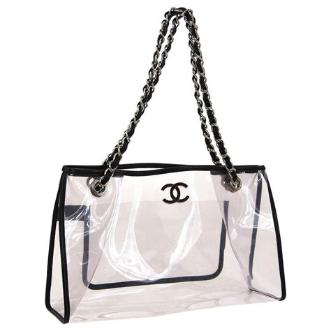 chanel shirt bag|Chanel clear tote bag.